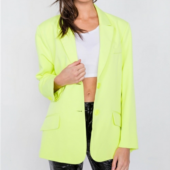 Lemonade Relaxed Fit Boyfriend Casual Blazer - Picture 3 of 6
